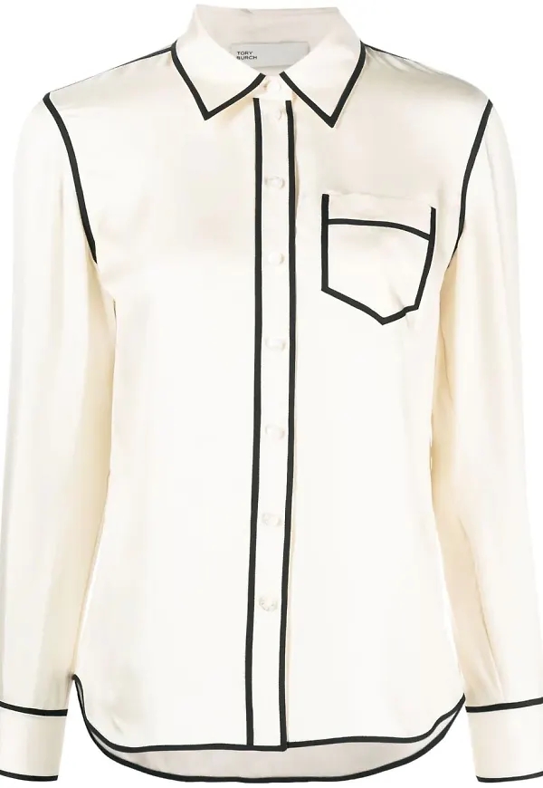 Tory Burch sidenskjorta - Neutral