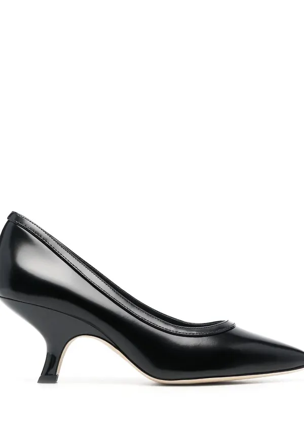 Tory Burch spetsiga läderpumps - Svart