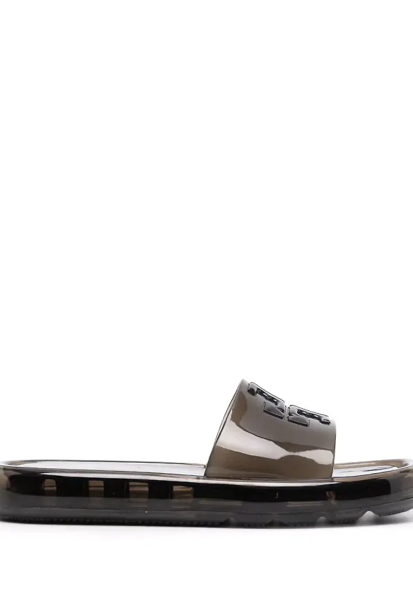 Tory Burch tofflor med transparent sula - Svart