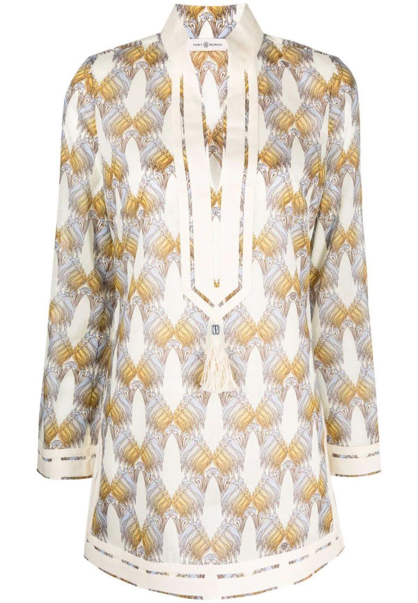 Tory Burch Tory mönstrad tunika - Neutral