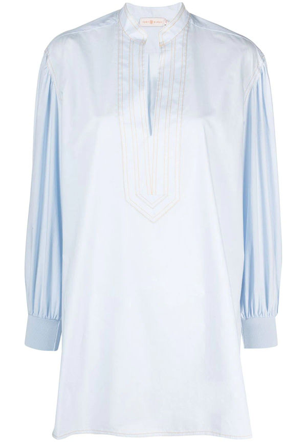 Tory Burch tunika med kontrastsöm - Blå