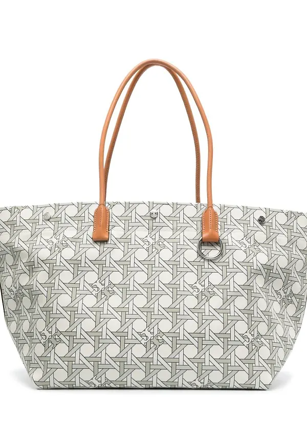 Tory Burch vävd totebag - Neutral