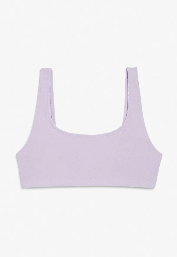 Towel fabric bikini top - Purple