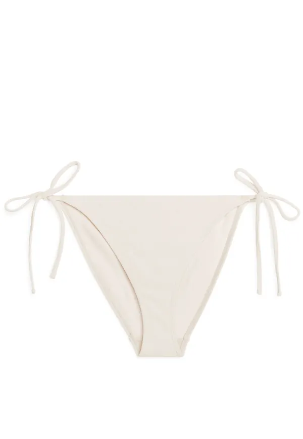 Towelling Bikini Bottoms - Beige
