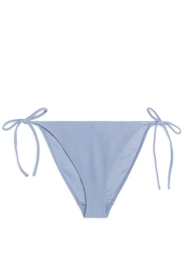Towelling Bikini Bottoms - Blue