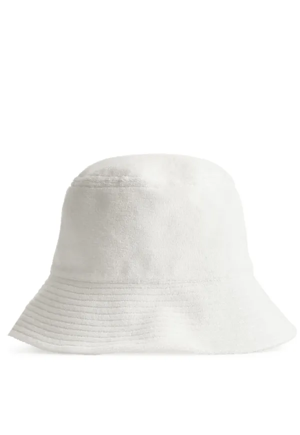Towelling Bucket Hat - White