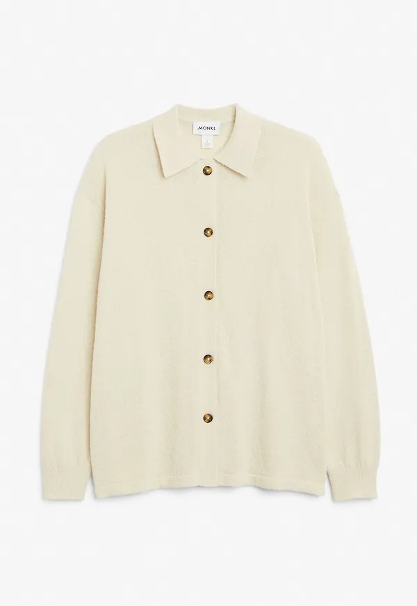 Towelling cardigan - Beige