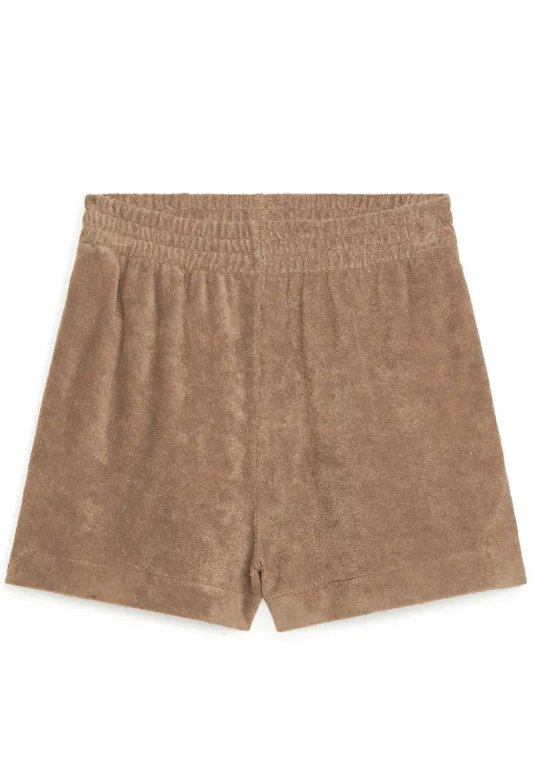 Towelling Shorts - Beige