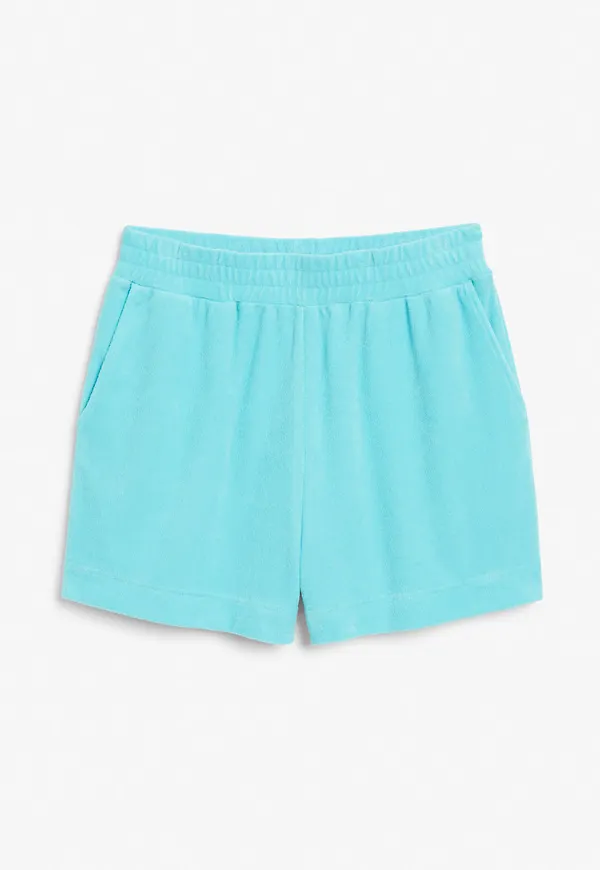 Towelling shorts - Turquoise