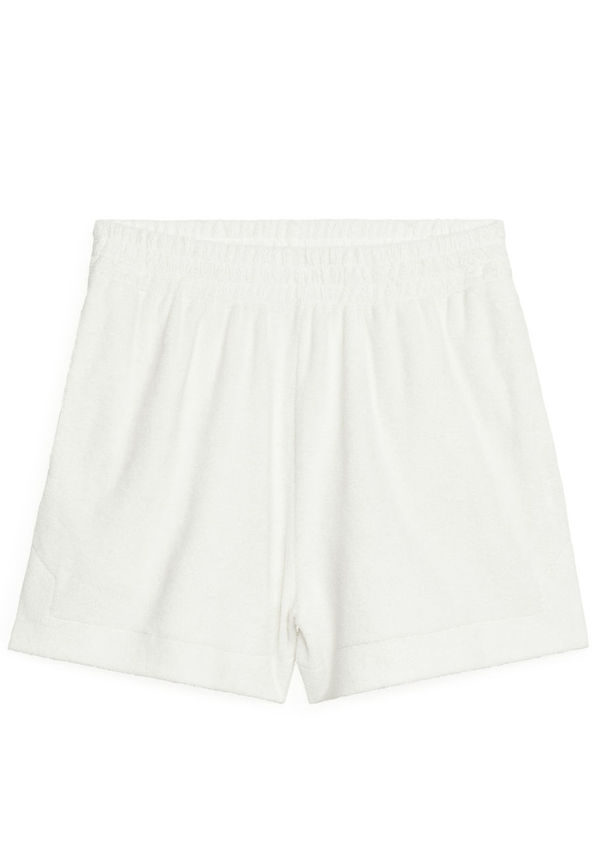 Towelling Shorts - White