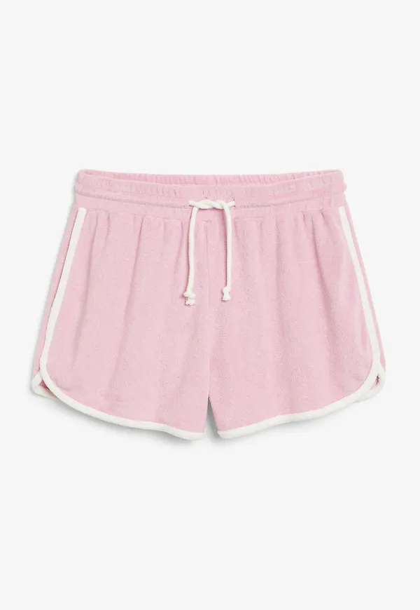 Towelling sprinter shorts - Pink