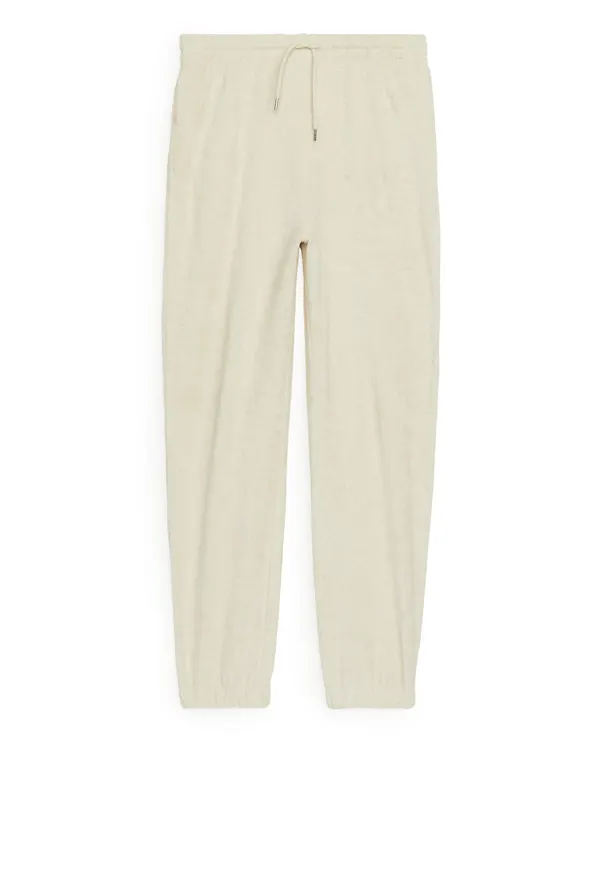 Towelling Sweatpants - Beige