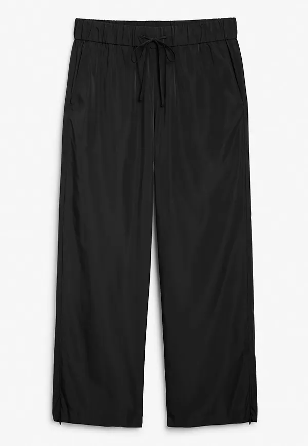 Tracksuit trousers with ankle zip - Black