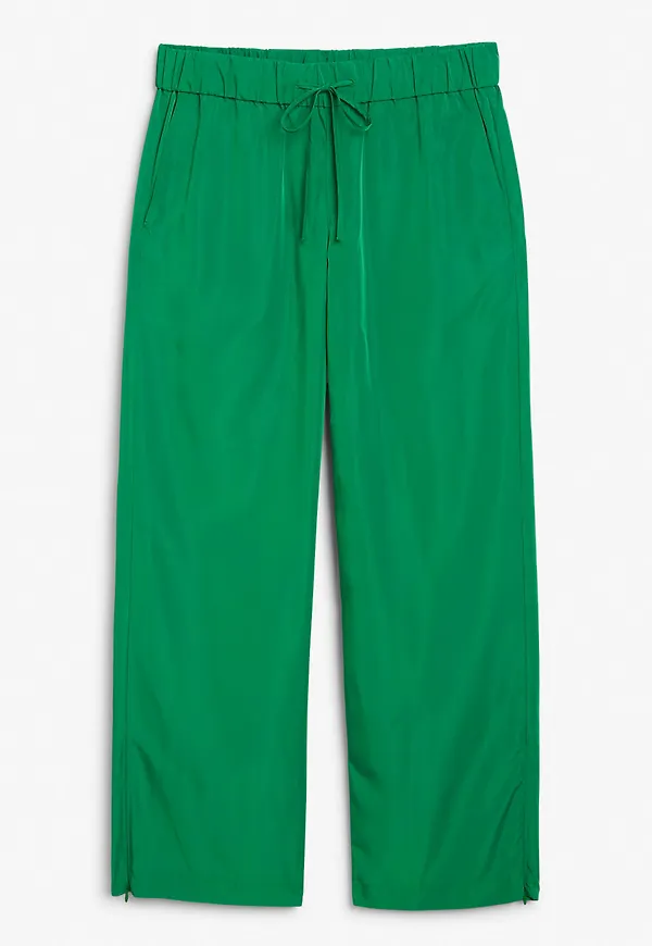 Tracksuit trousers with ankle zip - Green