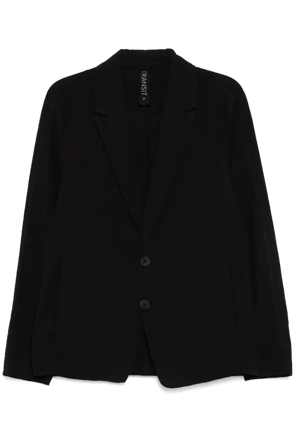 Transit enkelknäppt blazer - Svart