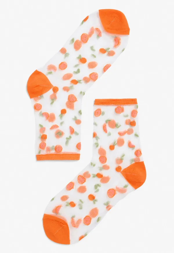 Transparent socks - Orange