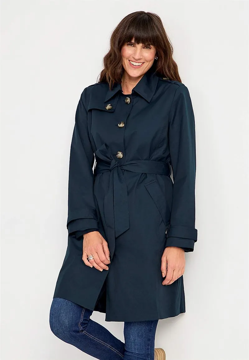 Enkelknäppt trenchcoat