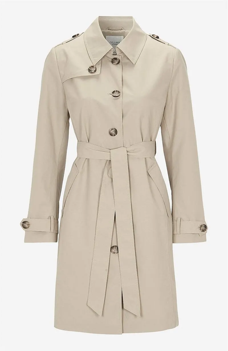 Enkelknäppt trenchcoat