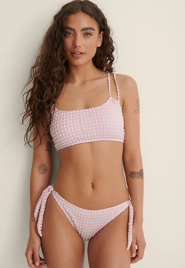 Trendyol Bikiniunderdel Med Struktur - Checkered