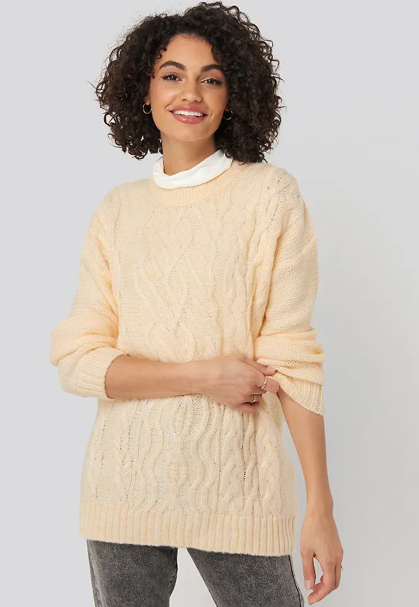 Trendyol Cycling Collar Knitted Sweater - Yellow