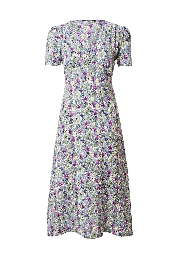 Trendyol Klänning rökblå / ljusgul / khaki / aubergine