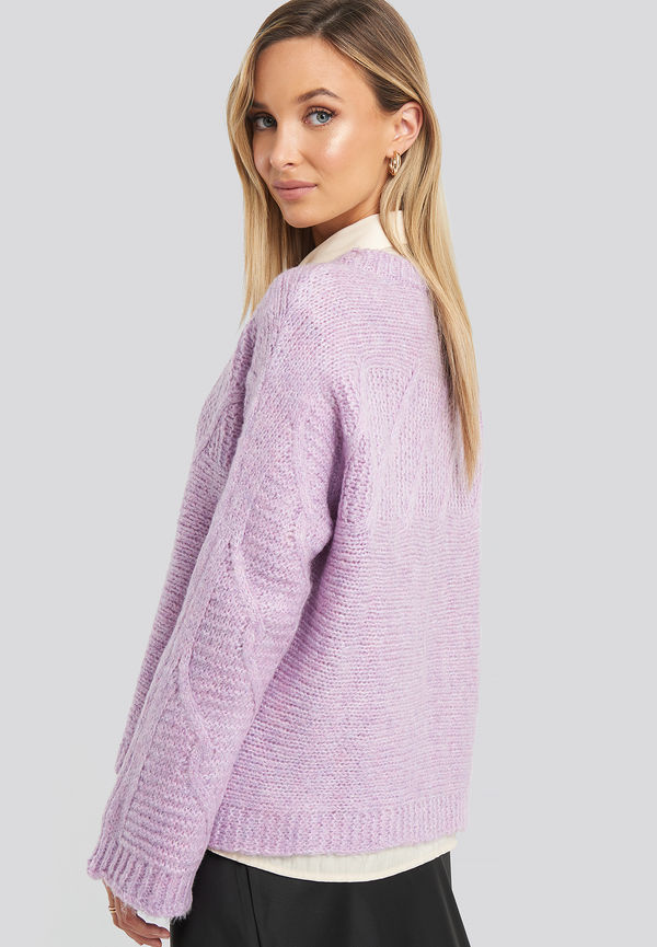 Trendyol Knit Detail Sweater - Purple