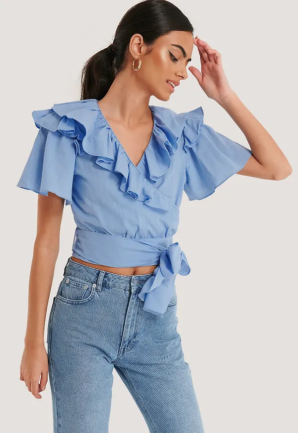 Trendyol Kråsblus - Blue