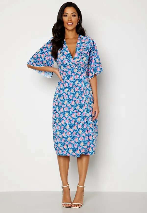 Trendyol Laura Wrap Dress Blue 38