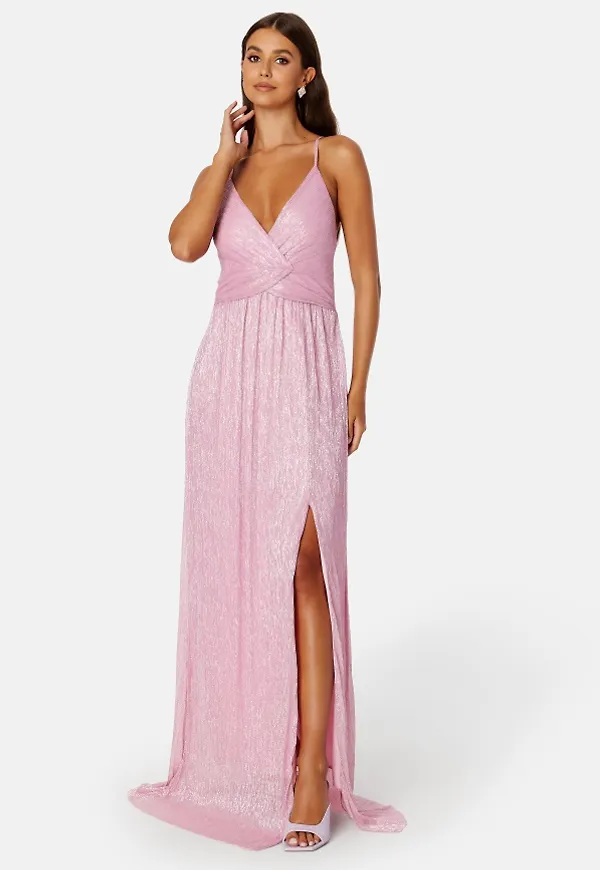 Trendyol Leah Glitter Maxi Dress Pink 36