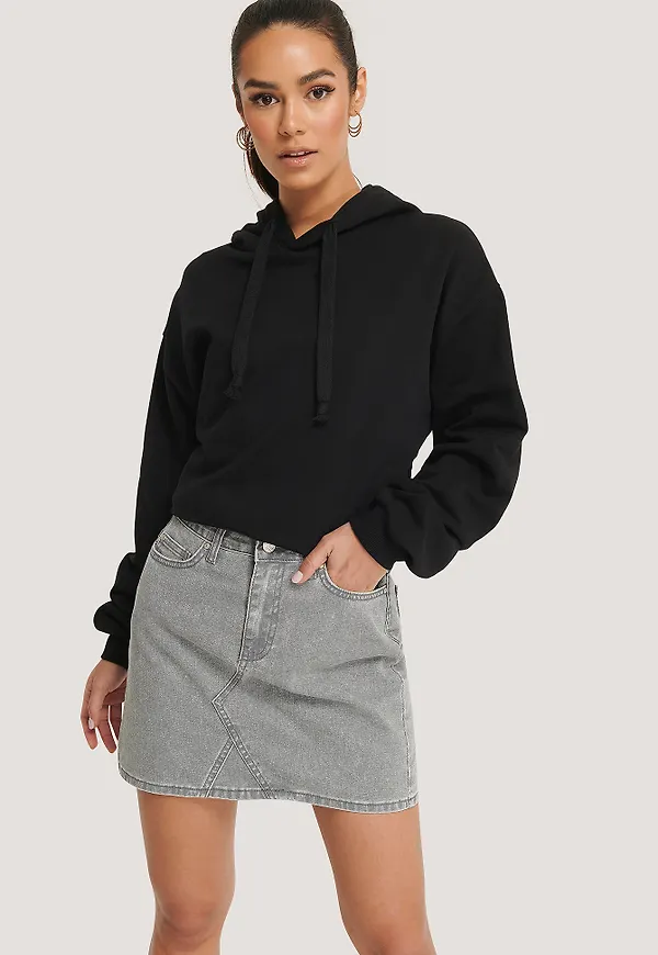 Trendyol Minikjol I Denim - Grey