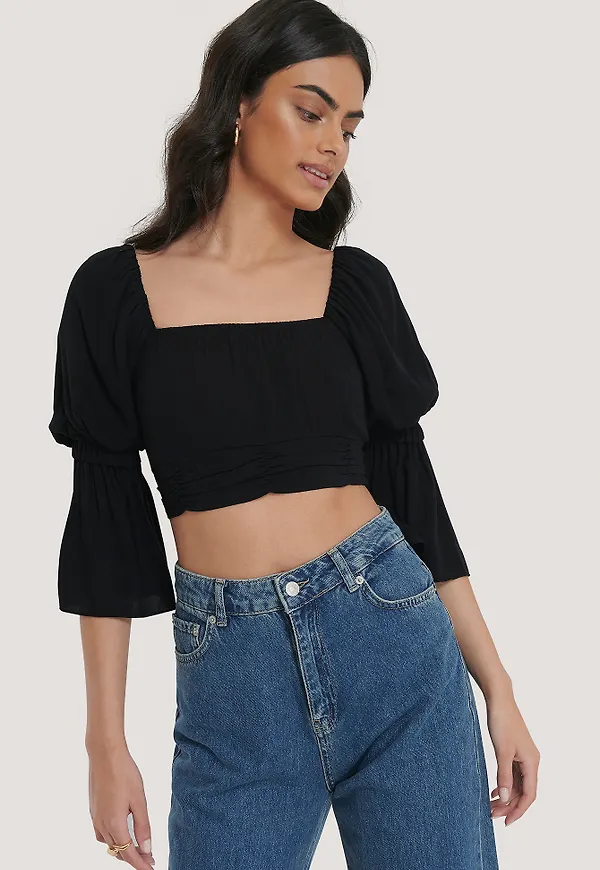 Trendyol Off Shoulder-Topp - Black