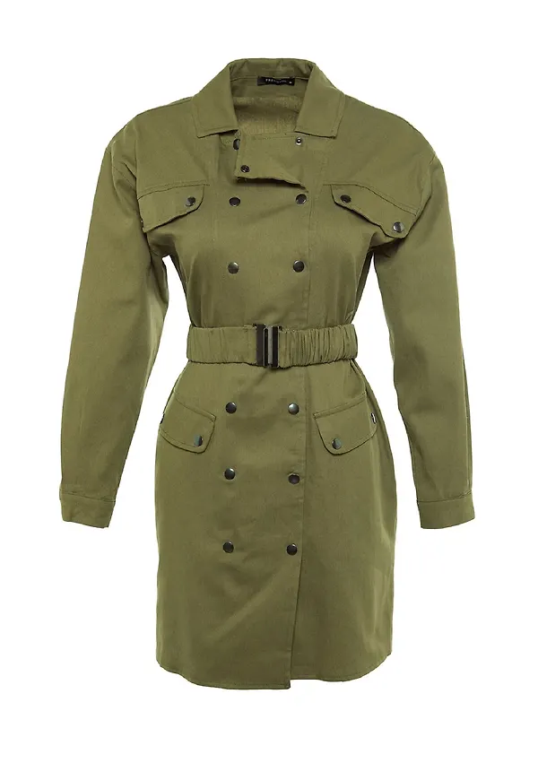 Trendyol Skjortklänning khaki