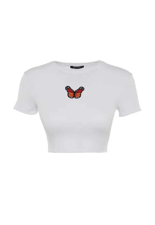 Trendyol T-shirt orange / röd / svart / vit