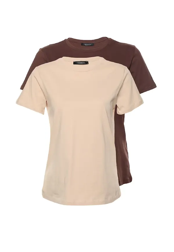 Trendyol T-shirt pueblo / ljusbrun