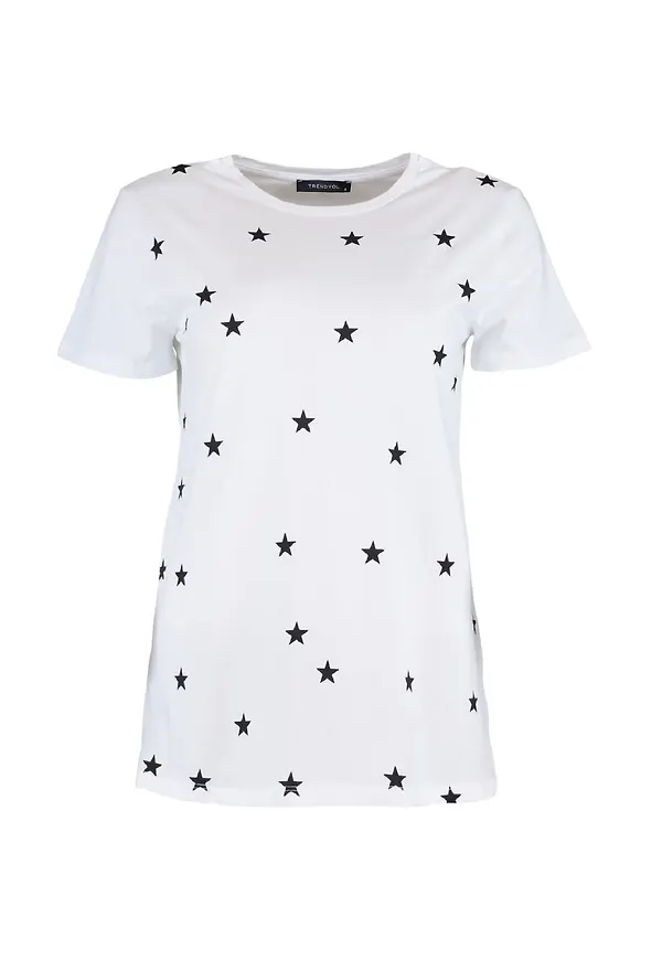 Trendyol T-shirt svart / vit