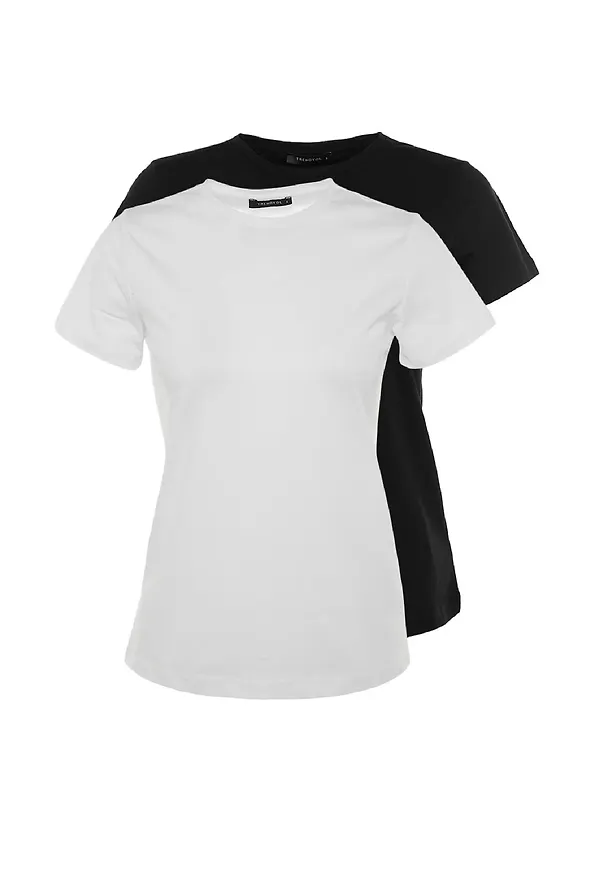 Trendyol T-shirt svart / vit