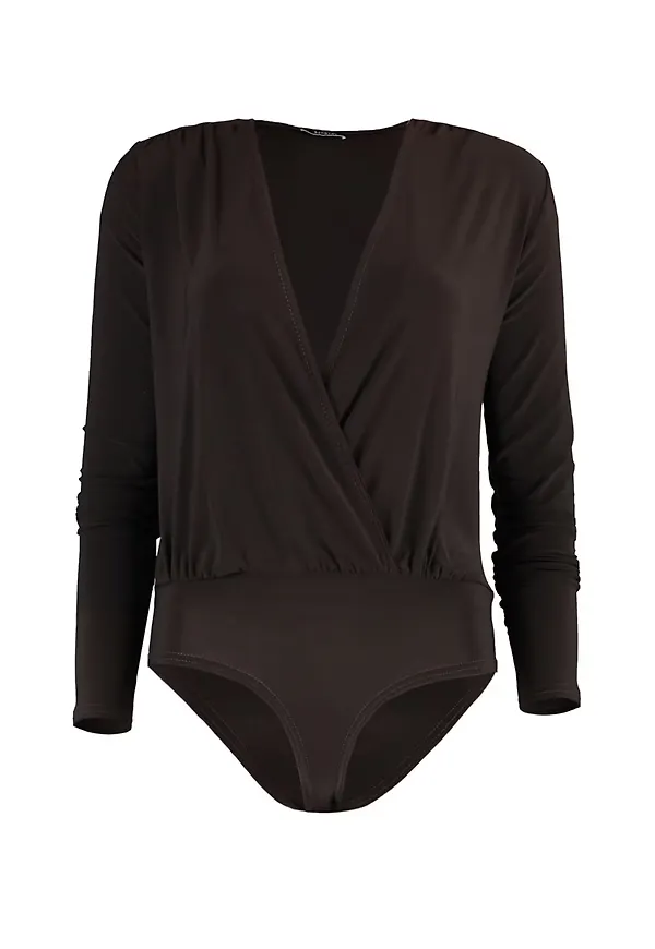 Trendyol T-shirtbody mörkbrun