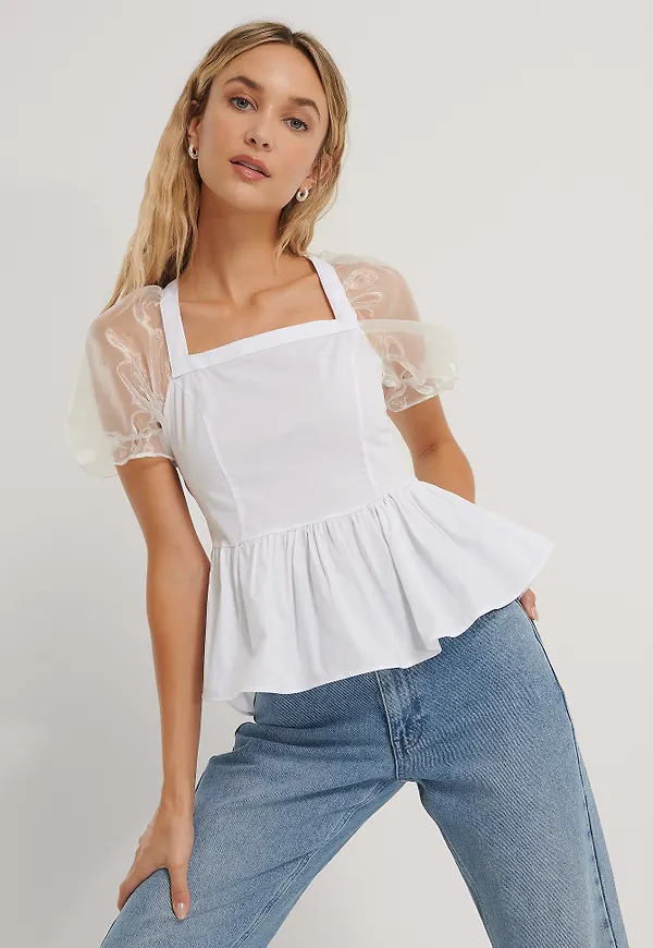 Trendyol Topp Med Detaljer - White