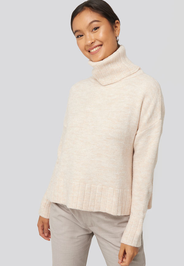 Trendyol Turtleneck Knitted Sweater - Offwhite