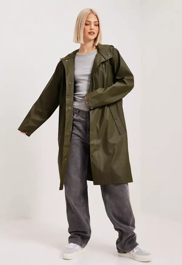 Tretorn - Jackor - Olive Night - Wings Long Rain Jacket - Jackor & Kappor - Jackets