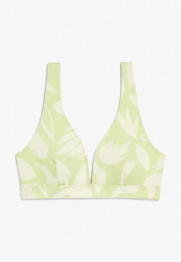Triangle bikini top - White