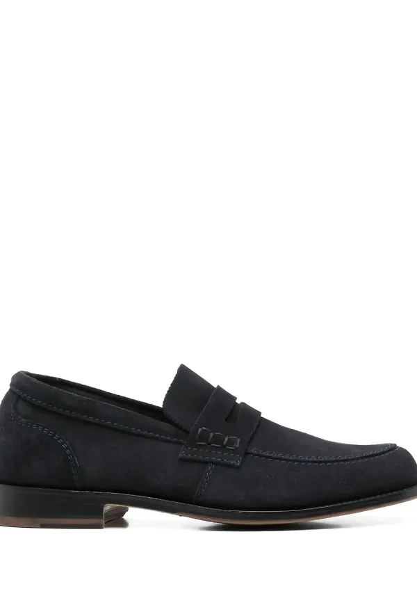 Tricker's loafers i mocka - Blå