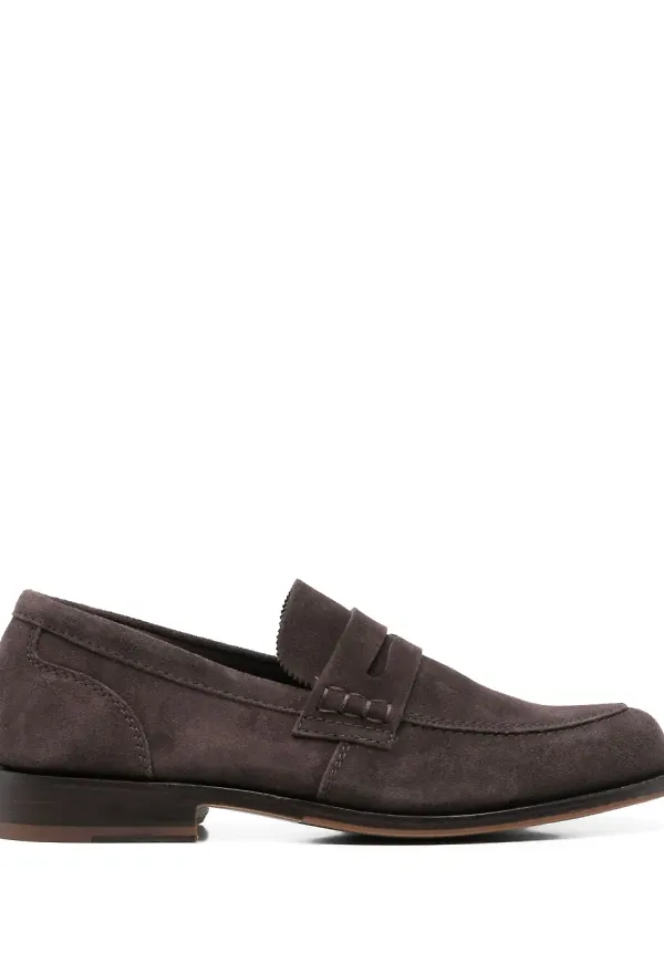 Tricker's loafers i mocka - Brun