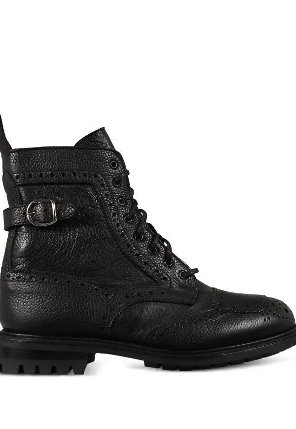 Tricker's militärkängor med spänne - Svart