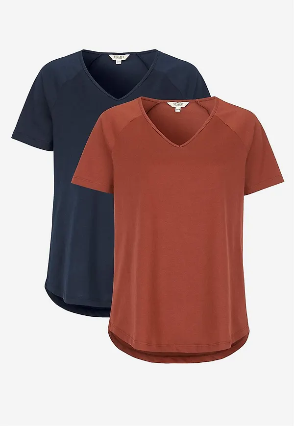 Trikåtopp med raglanärm Alex 2-pack