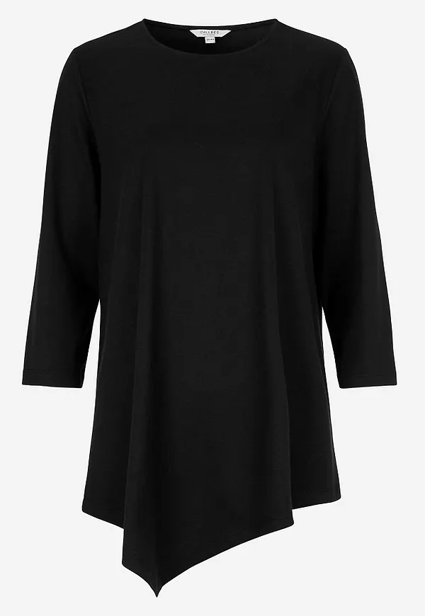 Trikåtunika med asymmetrisk design
