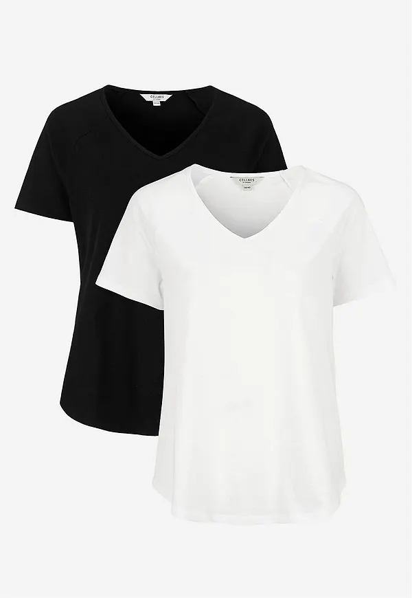 Trikåtopp med raglanärm Alex 2-pack