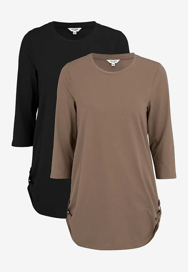 Trikåtunika med 3/4-ärm Alexia 2-pack