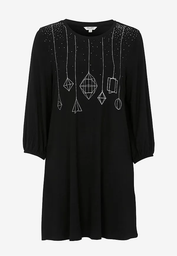 Trikåtunika med julmotiv