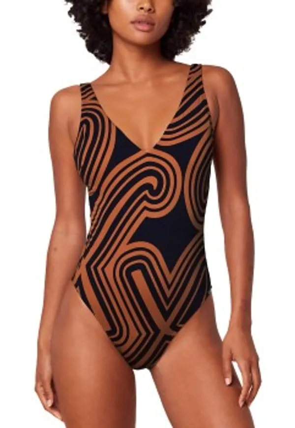 Triumph Flex Smart Summer 08 Padded Cup Swimsuit Brun mönstrad Fit Smart 1 Dam
